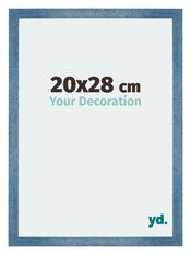 Mura MDF Cadre Photo 20x28cm Bleu Brillant Geveegd De Face Mesure | Yourdecoration.fr