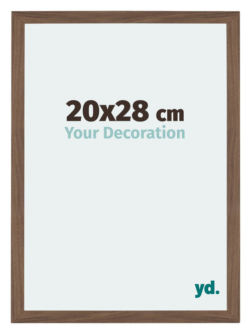 Mura MDF Cadre Photo 20x28cm Noyer Sombre De Face Mesure | Yourdecoration.fr