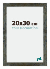 Mura MDF Cadre Photo 20x30cm Bleu Or Mélangé De Face Mesure | Yourdecoration.fr