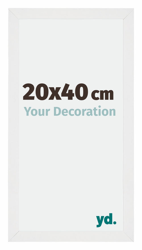 Mura MDF Cadre Photo 20x40cm Blanc Brillant De Face Mesure | Yourdecoration.fr