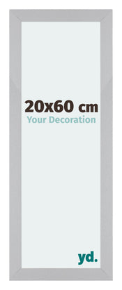 Mura MDF Cadre Photo 20x60cm Argent Mat De Face Mesure | Yourdecoration.fr