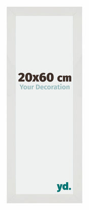 Mura MDF Cadre Photo 20x60cm Blanc Mat De Face Mesure | Yourdecoration.fr