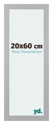 Mura MDF Cadre Photo 20x60cm Gris De Face Mesure