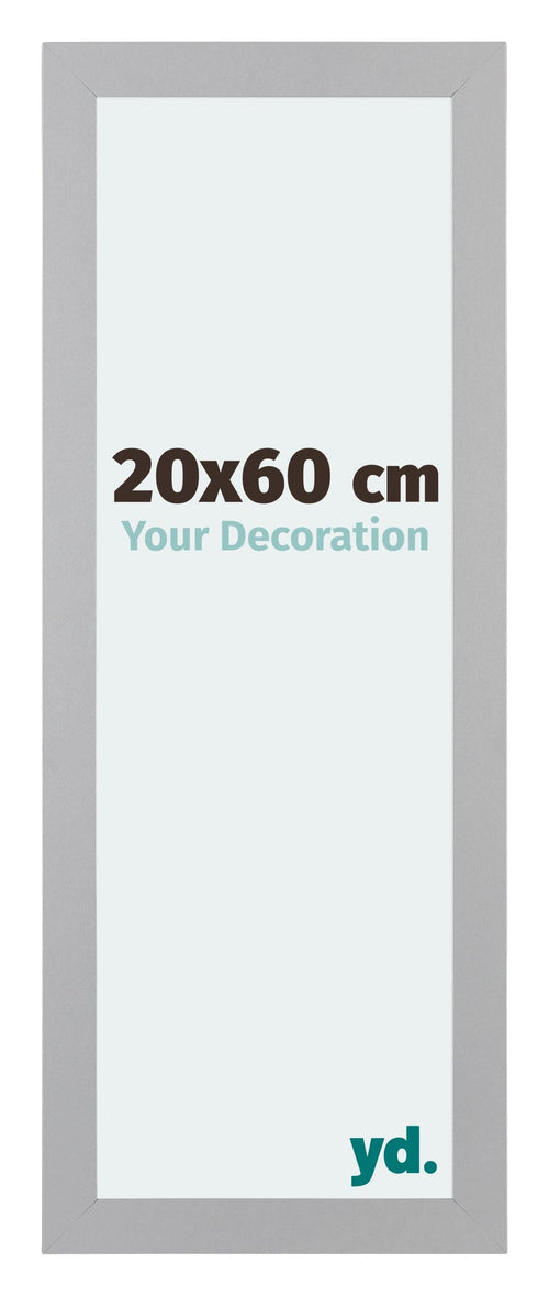 Mura MDF Cadre Photo 20x60cm Gris De Face Mesure