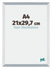 Mura MDF Cadre Photo 21x29 7cm A4 Aluminium Brossé De Face Mesure | Yourdecoration.fr