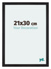 Mura MDF Cadre Photo 21x30cm Noir Grain De Bois De Face Mesure | Yourdecoration.fr