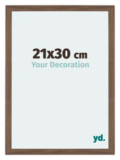 Mura MDF Cadre Photo 21x30cm Noyer Sombre De Face Mesure | Yourdecoration.fr