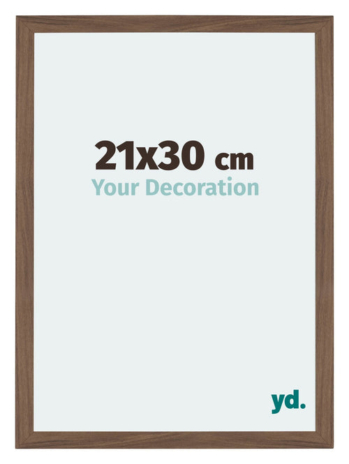 Mura MDF Cadre Photo 21x30cm Noyer Sombre De Face Mesure | Yourdecoration.fr