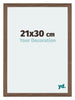 Mura MDF Cadre Photo 21x30cm Noyer Sombre De Face Mesure | Yourdecoration.fr