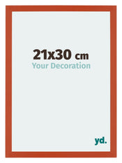 Mura MDF Cadre Photo 21x30cm Orange De Face Mesure | Yourdecoration.fr