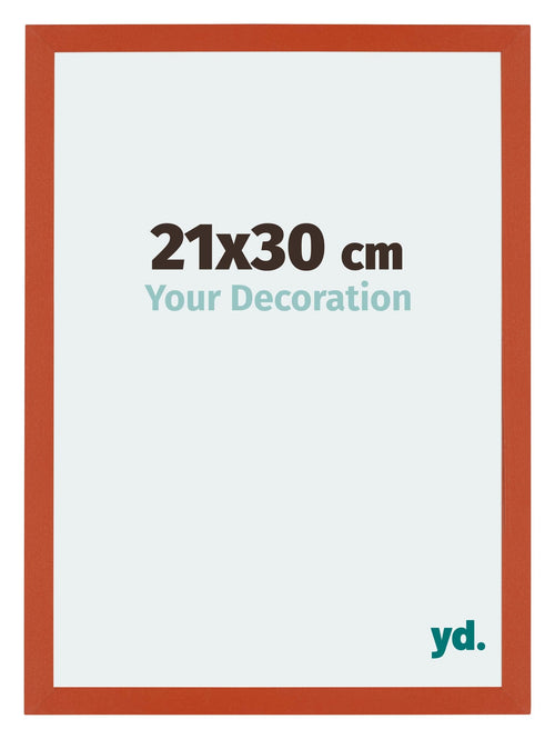 Mura MDF Cadre Photo 21x30cm Orange De Face Mesure | Yourdecoration.fr