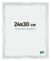 Mura MDF Cadre Photo 24x30cm Argent Brillant Vintage De Face Mesure | Yourdecoration.fr