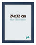 Mura MDF Cadre Photo 24x32cm Bleu Foncé Patiné De Face Mesure | Yourdecoration.fr