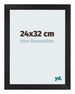 Mura MDF Cadre Photo 24x32cm Noir Grain De Bois De Face Mesure | Yourdecoration.fr