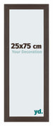 Mura MDF Cadre Photo 25x75cm Chêne Foncé De Face Mesure | Yourdecoration.fr