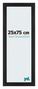 Mura MDF Cadre Photo 25x75cm Noir Grain De Bois De Face Mesure | Yourdecoration.fr