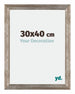Mura MDF Cadre Photo 30x40cm Métal Vintage De Face Mesure | Yourdecoration.fr