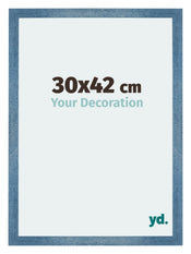 Mura MDF Cadre Photo 30x42cm Bleu Brillant Geveegd De Face Mesure | Yourdecoration.fr