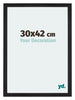 Mura MDF Cadre Photo 30x42cm Noir Grain De Bois De Face Mesure | Yourdecoration.fr