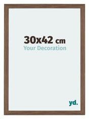 Mura MDF Cadre Photo 30x42cm Noyer Sombre De Face Mesure | Yourdecoration.fr