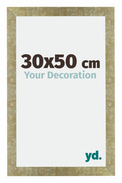 Mura MDF Cadre Photo 30x50cm Or Antique De Face Mesure | Yourdecoration.fr