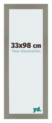 Mura MDF Cadre Photo 33x98cm Gris De Face Mesure | Yourdecoration.fr