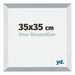 Mura MDF Cadre Photo 35x35cm Aluminium Brossé De Face Mesure | Yourdecoration.fr