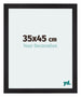 Mura MDF Cadre Photo 35x45cm Noir Grain De Bois De Face Mesure | Yourdecoration.fr