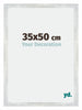 Mura MDF Cadre Photo 35x50cm Argent Brillant Vintage De Face Mesure | Yourdecoration.fr