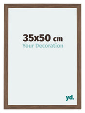 Mura MDF Cadre Photo 35x50cm Noyer Sombre De Face Mesure | Yourdecoration.fr