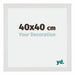Mura MDF Cadre Photo 40x40cm Blanc Mat De Face Mesure | Yourdecoration.fr