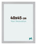 Mura MDF Cadre Photo 40x45cm Argent Mat De Face Mesure | Yourdecoration.fr