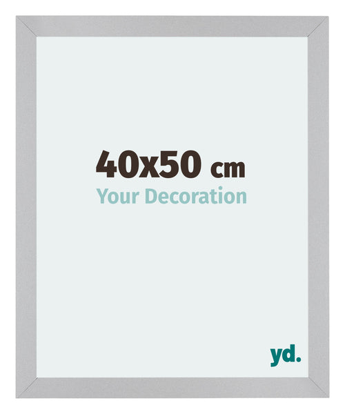 Mura MDF Cadre Photo 40x50cm Argent Mat De Face Mesure | Yourdecoration.fr