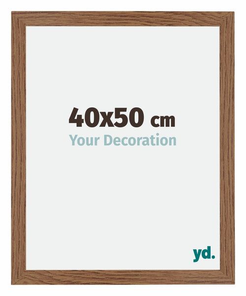 Mura MDF Cadre Photo 40x50cm Chêne Rustique De Face Mesure | Yourdecoration.fr