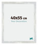 Mura MDF Cadre Photo 40x55cm Argent Brillant Vintage De Face Mesure | Yourdecoration.fr