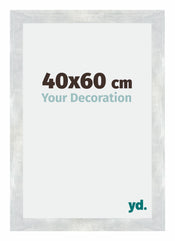 Mura MDF Cadre Photo 40x60cm Argent Brillant Vintage De Face Mesure | Yourdecoration.fr