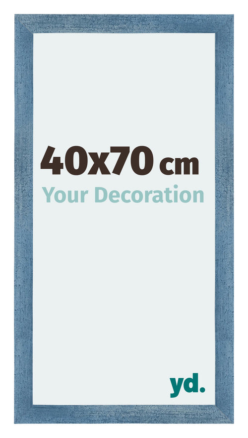 Mura MDF Cadre Photo 40x70cm Bleu Brillant Geveegd De Face Mesure | Yourdecoration.fr