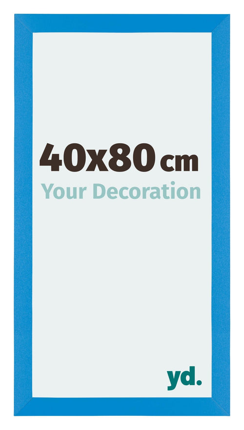 Mura MDF Cadre Photo 40x80cm Bleu Brillant De Face Mesure | Yourdecoration.fr