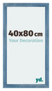 Mura MDF Cadre Photo 40x80cm Bleu Brillant Geveegd De Face Mesure | Yourdecoration.fr
