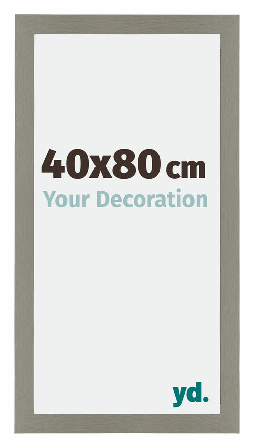Mura MDF Cadre Photo 40x80cm Gris De Face Mesure | Yourdecoration.fr