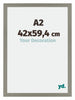 Mura MDF Cadre Photo 42x59 4cm A2 Gris De Face Mesure | Yourdecoration.fr