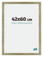 Mura MDF Cadre Photo 42x60cm Or Antique De Face Mesure | Yourdecoration.fr