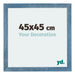 Mura MDF Cadre Photo 45x45cm Bleu Brillant Geveegd De Face Mesure | Yourdecoration.fr