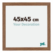 Mura MDF Cadre Photo 45x45cm Chêne Rustique De Face Mesure | Yourdecoration.fr