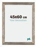 Mura MDF Cadre Photo 45x60cm Métal Vintage De Face Mesure | Yourdecoration.fr