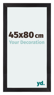 Mura MDF Cadre Photo 45x80cm Noir Grain De Bois De Face Mesure | Yourdecoration.fr