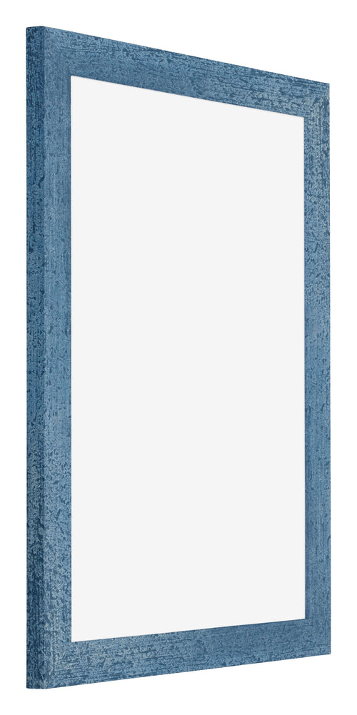 Mura MDF Cadre Photo 46x61cm Bleu Brillant Patiné De Face Oblique | Yourdecoration.fr