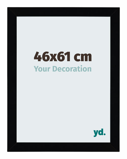 Mura MDF Cadre Photo 46x61cm Noir Brillant De Face Mesure | Yourdecoration.fr
