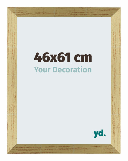 Mura MDF Cadre Photo 46x61cm Or Brillant De Face Mesure | Yourdecoration.fr