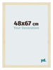 Mura MDF Cadre Photo 48x67cm Sable Patine De Face Mesure | Yourdecoration.fr